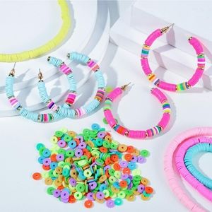 8000 Pieces Polymer Clay Beads Flat Round Vinyl Disc for  jewelry making